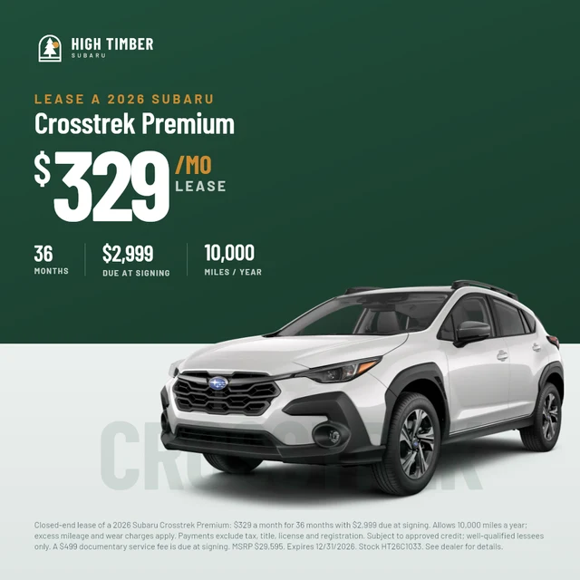 The shared lease design for High Timber Subaru